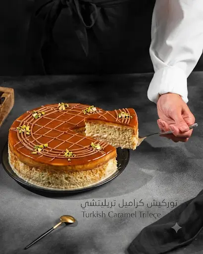 Turkish Caramel or Cheese Cake ,كيكة الزعفران و كرامل تركي