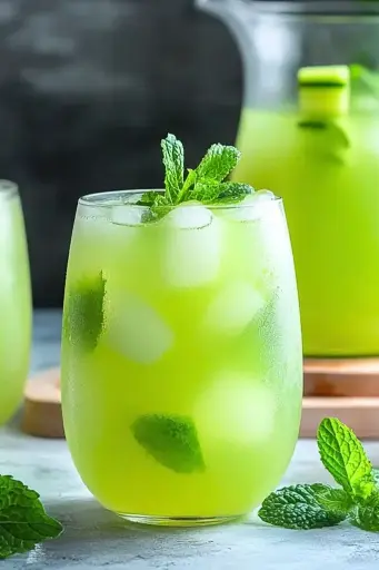 Lemon Mint or Karkady عصير الليمون بالنعناع