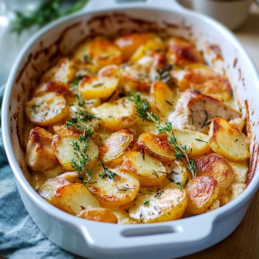 بطاطا بالفرن Baked Potato with Chicken